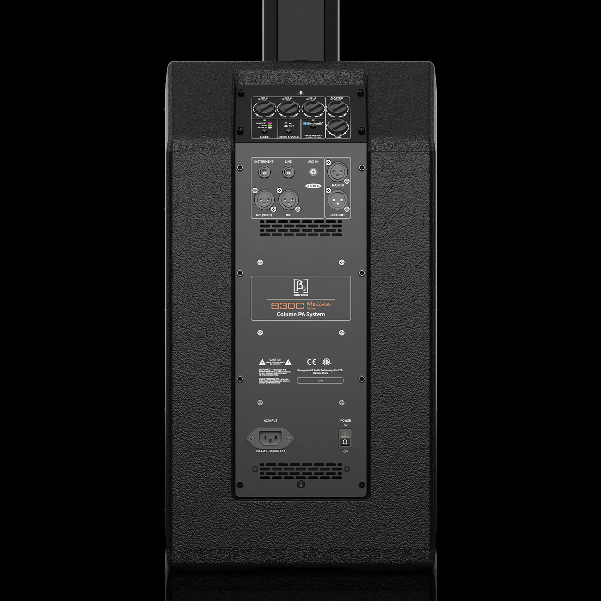 Meline S30C | Портативная колонная PA-система с микшером | 10-дюймовый сабвуфер — изображение 4